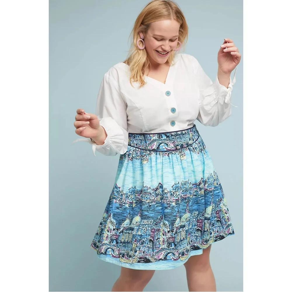 Anthropologie Colloquial A-Line Skirt NWT SZ 18W - Picture 2 of 16